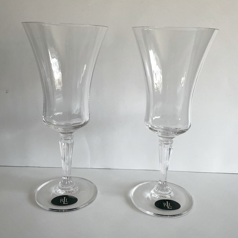 Ralph Lauren Set of 4 Crystal Iced Beverage Glasses